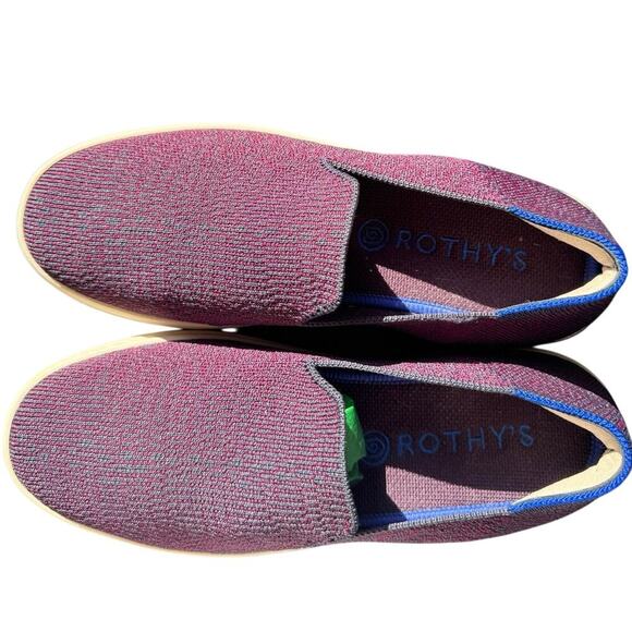 Rothy's The Original Slip On Sneakers Knitted In Fig Python Purple Size 7.5 - Picture 8 of 11